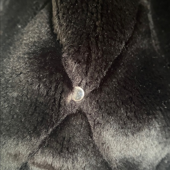 St. John Quilted Faux Fur Studded Convertible Vest/Bomber • Size S - Picture 11 of 16